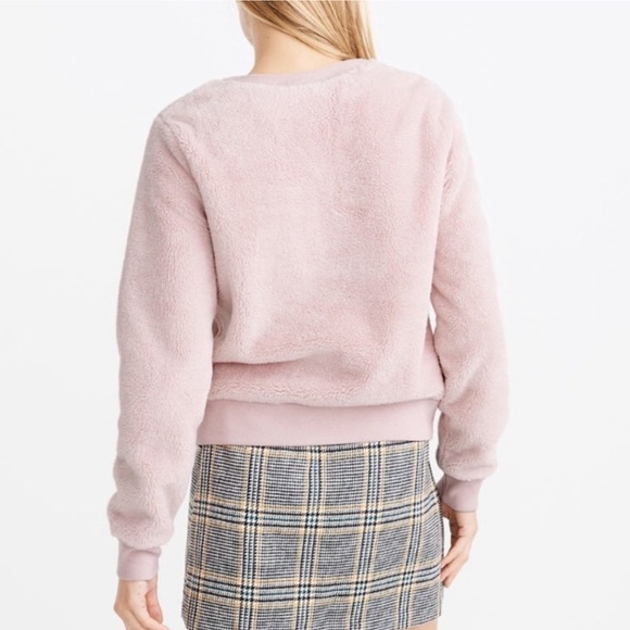 Abercrombie & Fitch Cozy Crew Neck Pullover Sweater - Pink Size S - Picture 2 of 13
